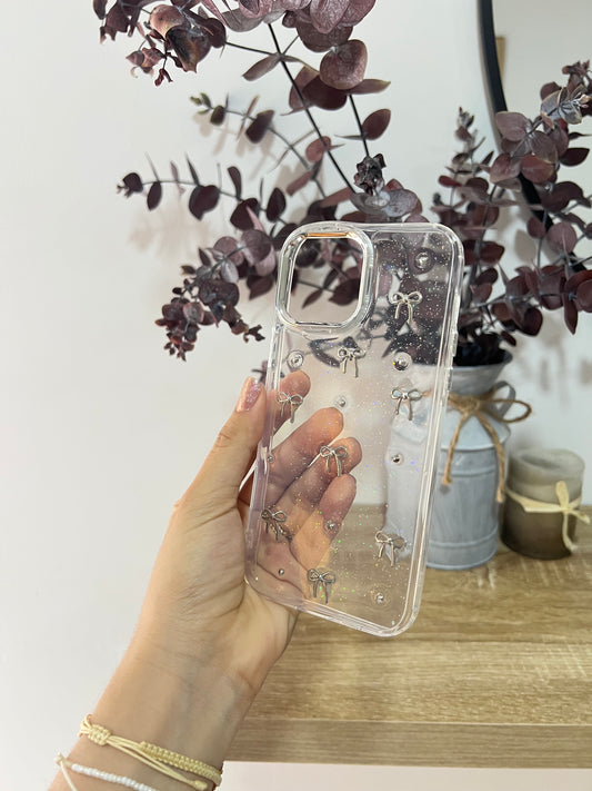 Forro lazos plateados