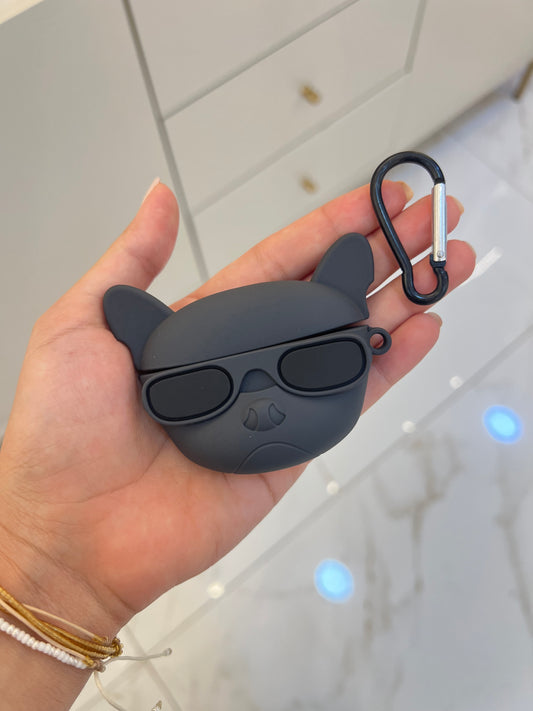 Forro audífonos perro negro