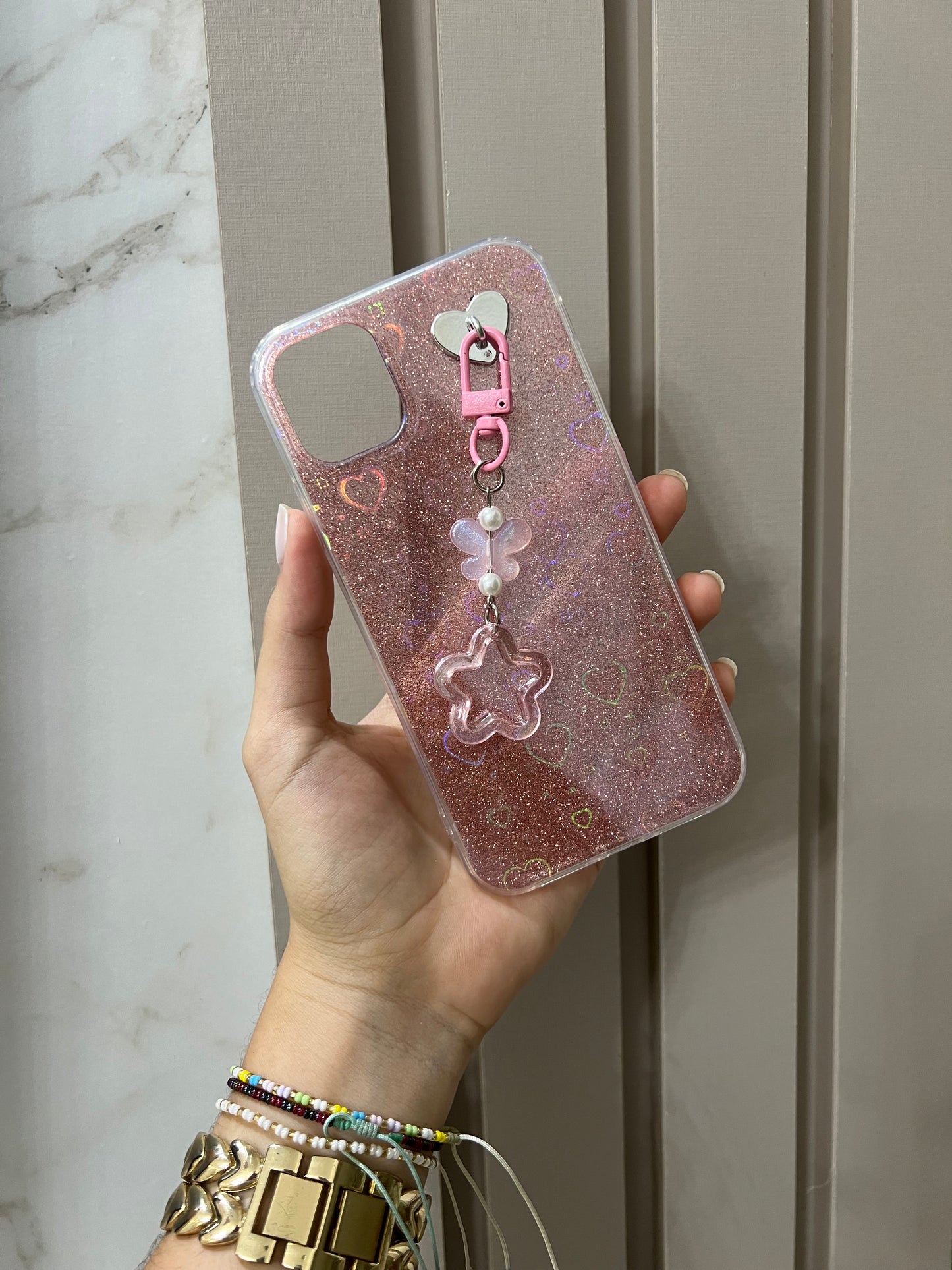 iPhone 11 transparente rosado