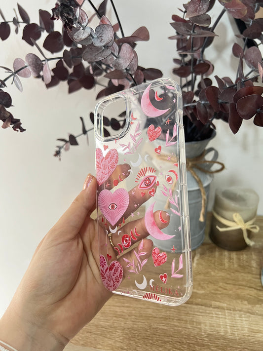 Forro corazones y luna