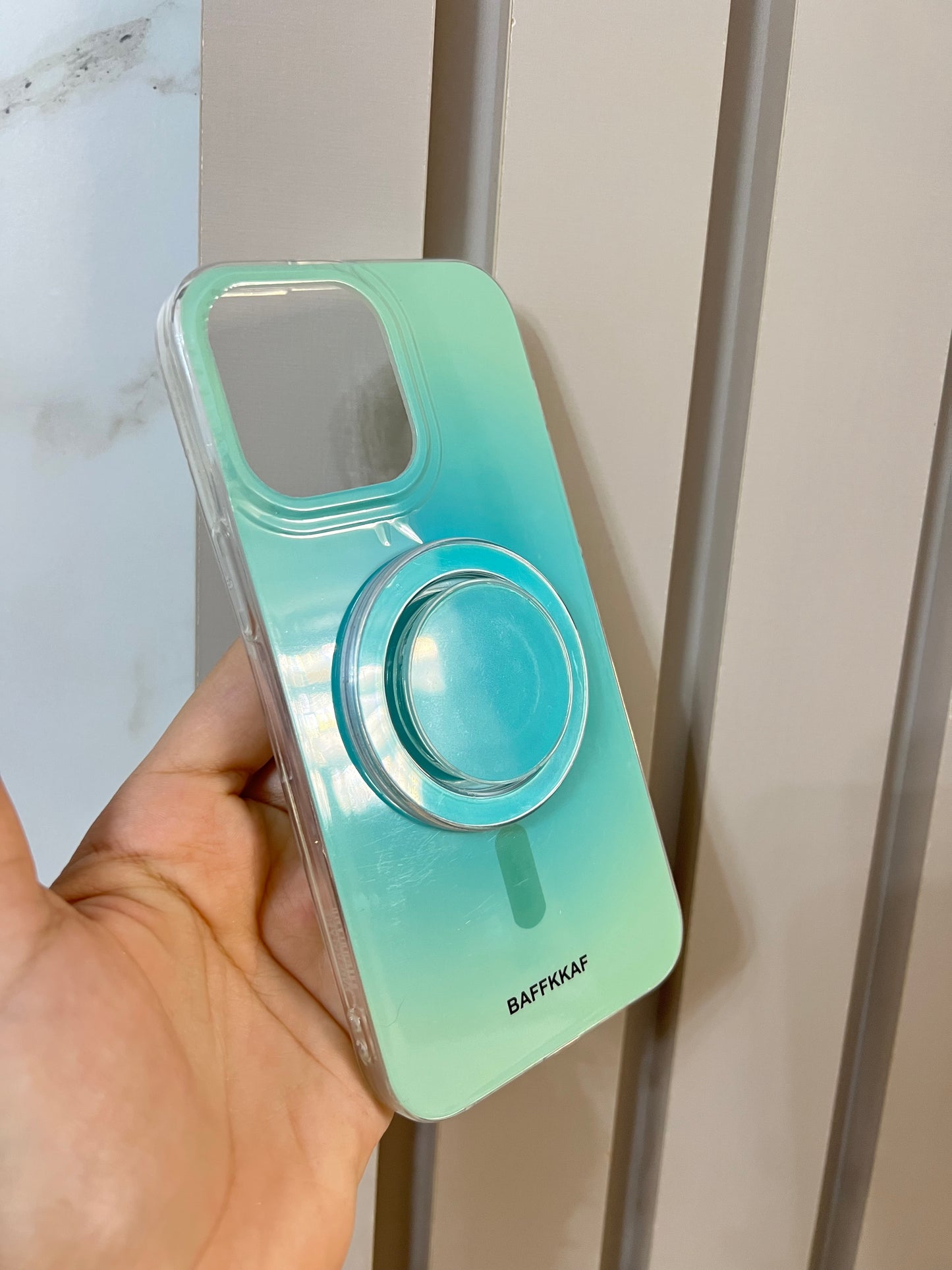 MagSafe con Popsocket azul