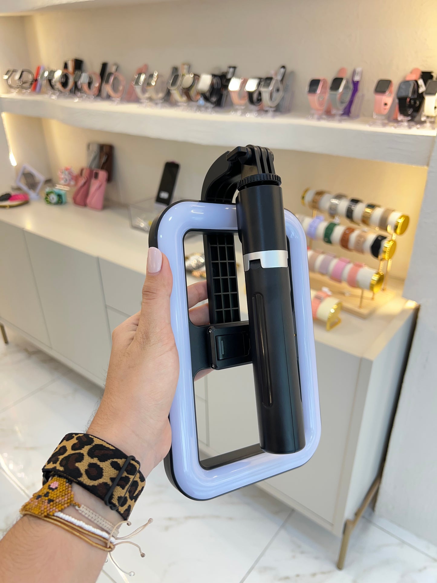 Trípode portatil con led