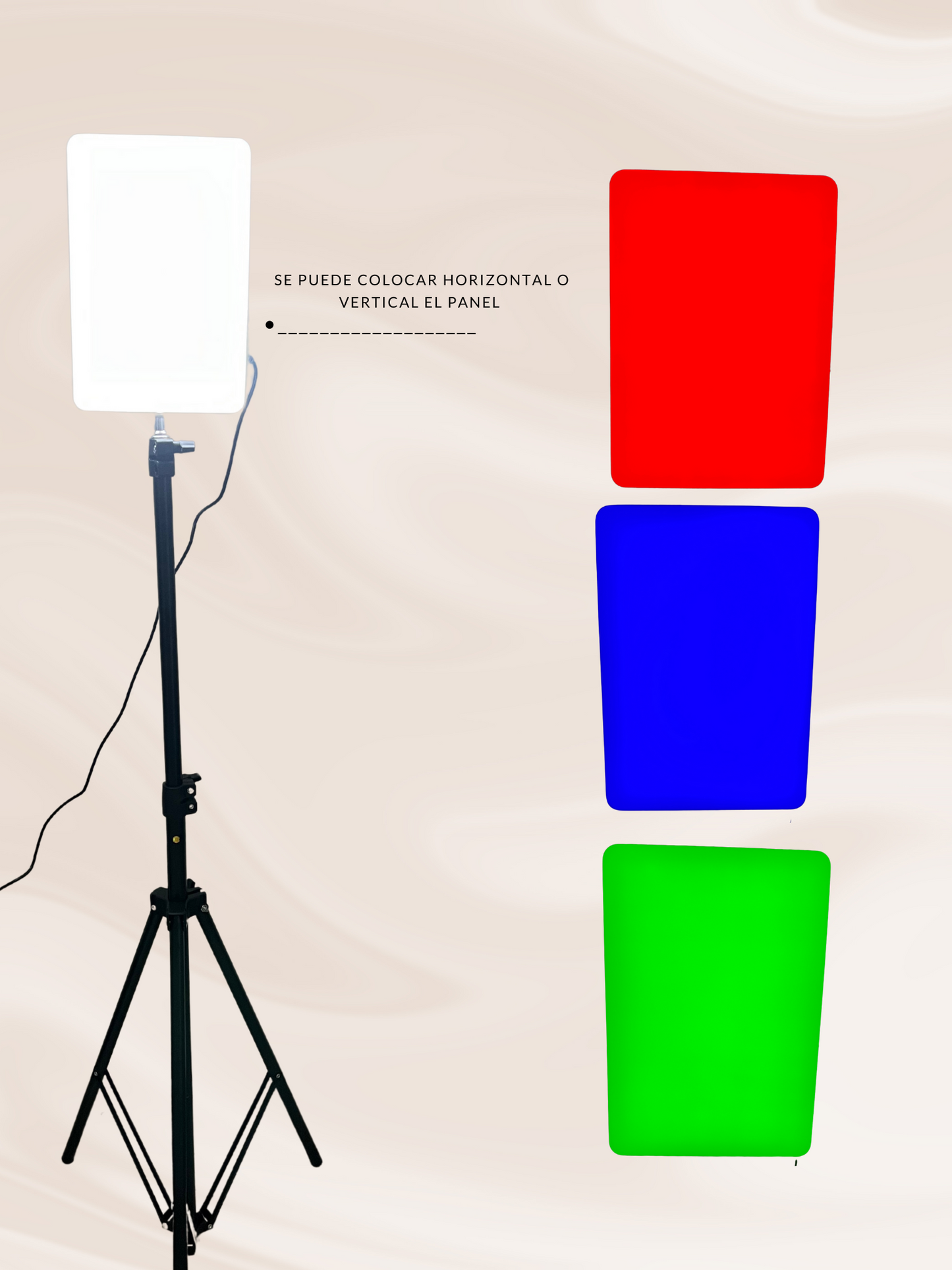 Panel led con trípode RGB