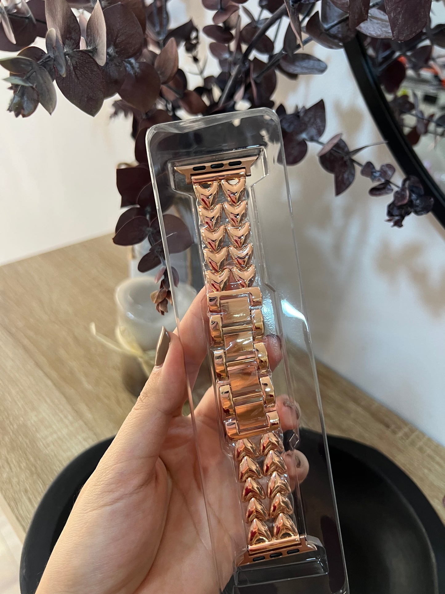 Manilla corazón oro rosa