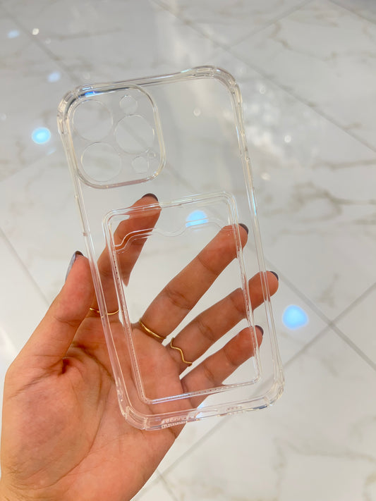 Forro tarjetero transparente