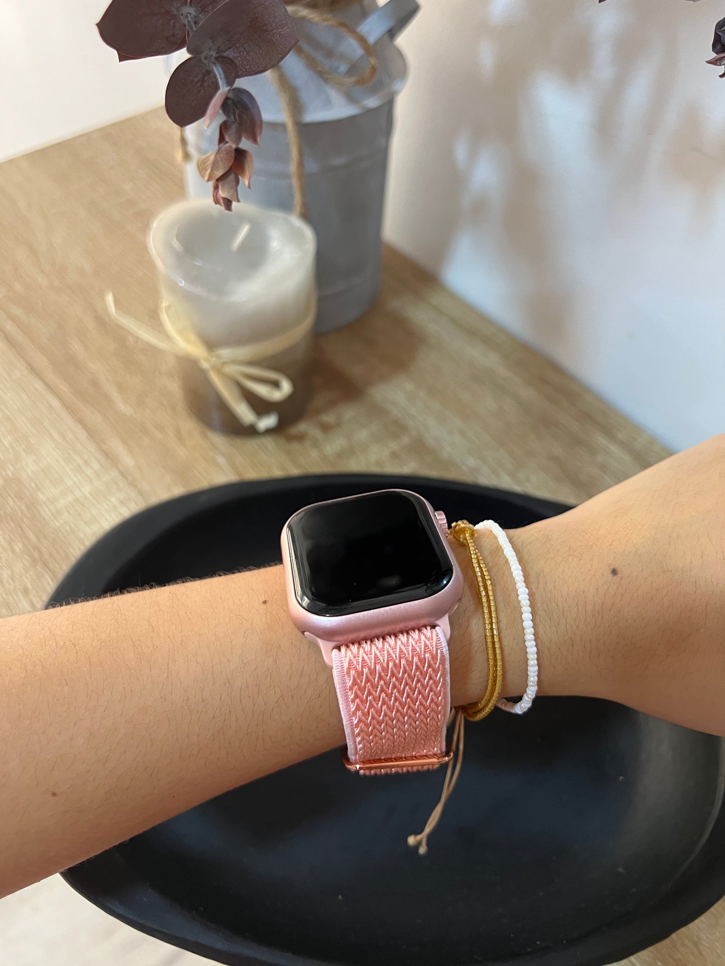 Manilla ajustable nude/ rosa 42 a 49mm