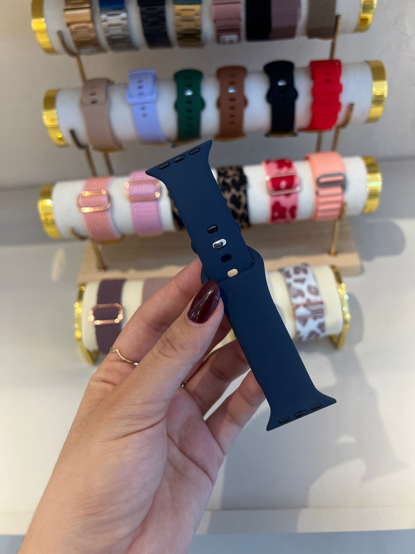 Manilla silicona azul turquí