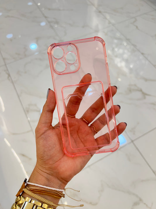 Forro tarjetero rosa