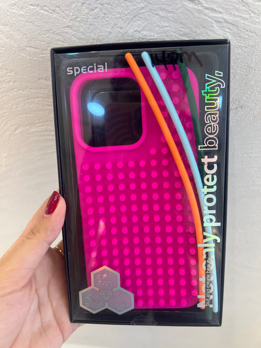 Forro anti estrés rosa 14 pro Max