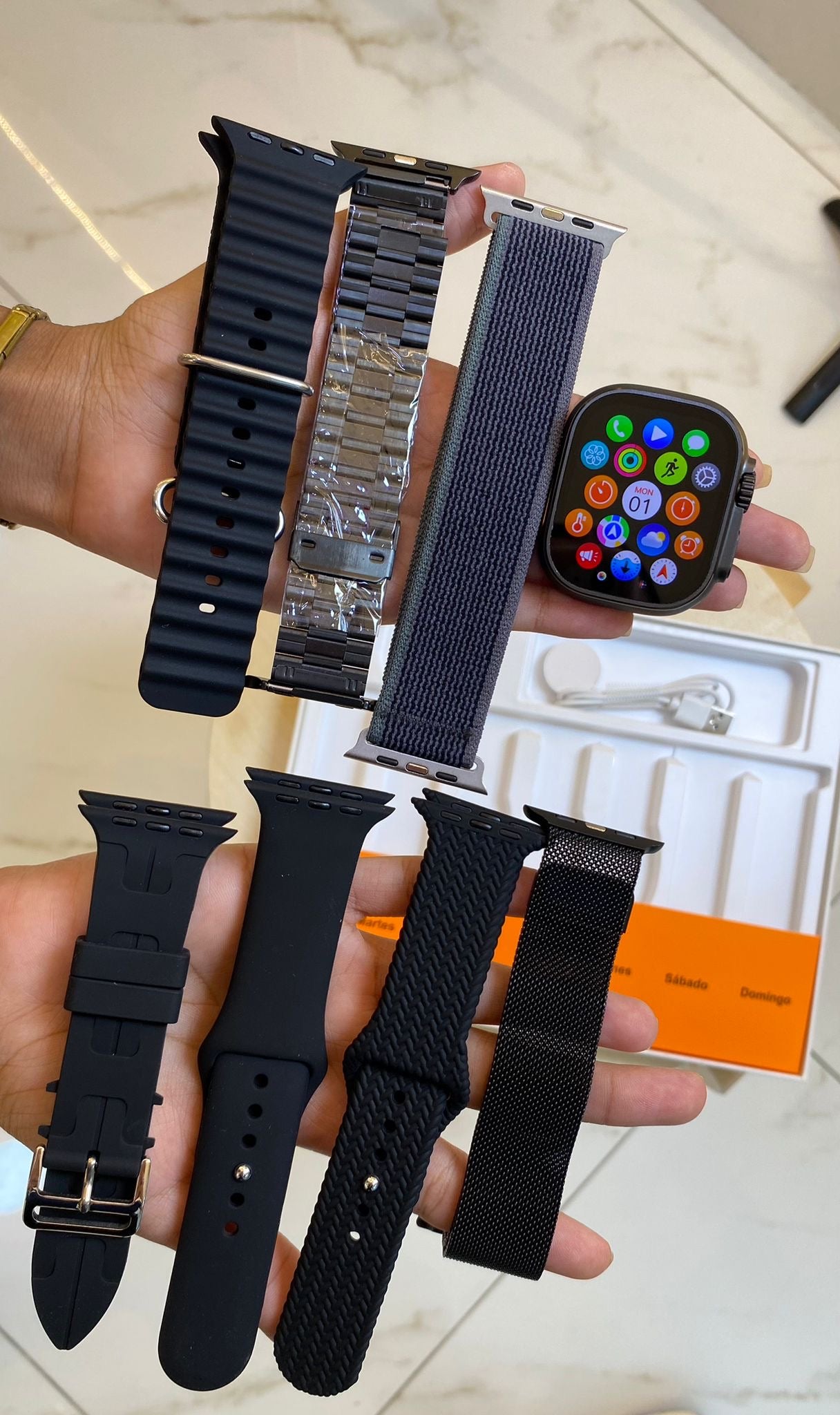 Reloj ultra negro x7manillas