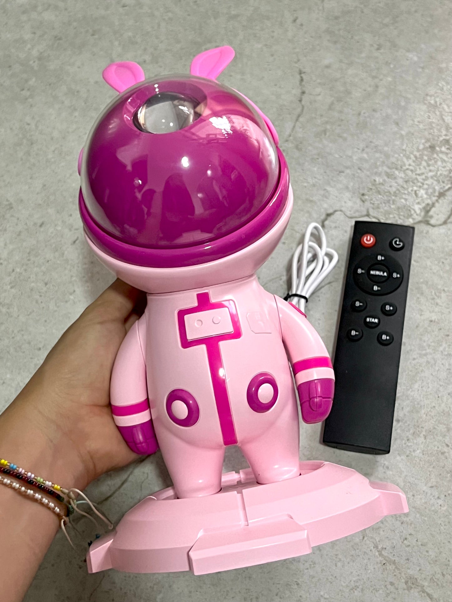 Proyector astronauta rosa