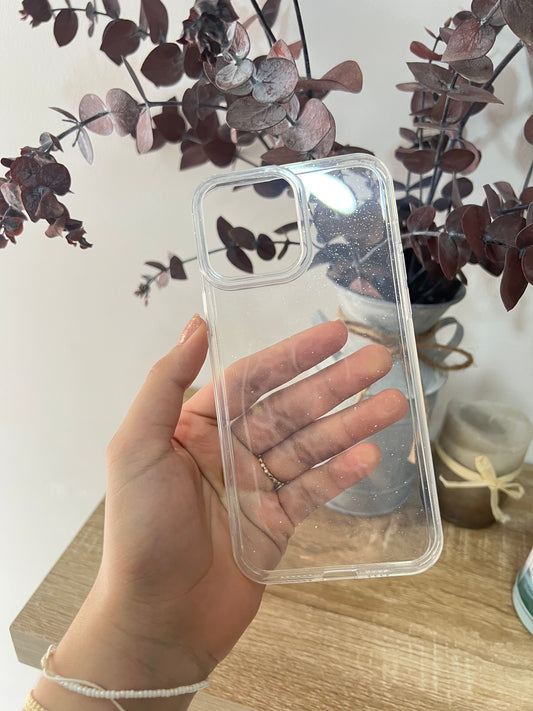 Forro transparente con brillo ✨