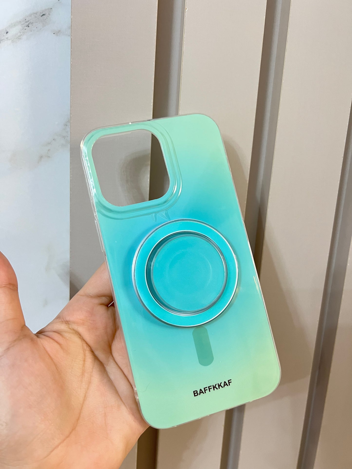 MagSafe con Popsocket azul