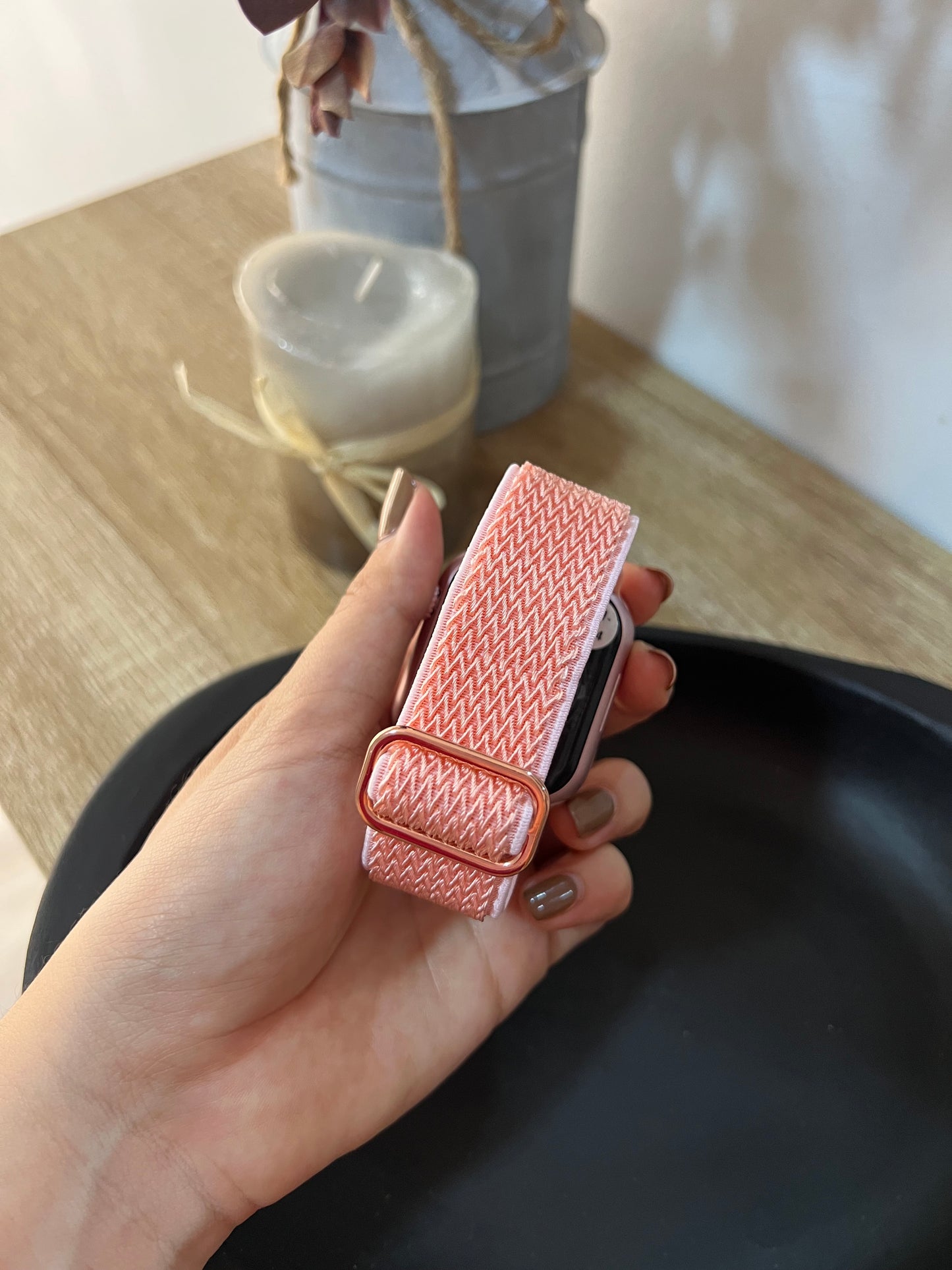 Manilla ajustable nude/ rosa 42 a 49mm