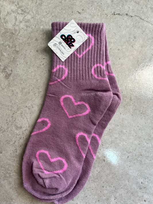 Morada corazón rosa