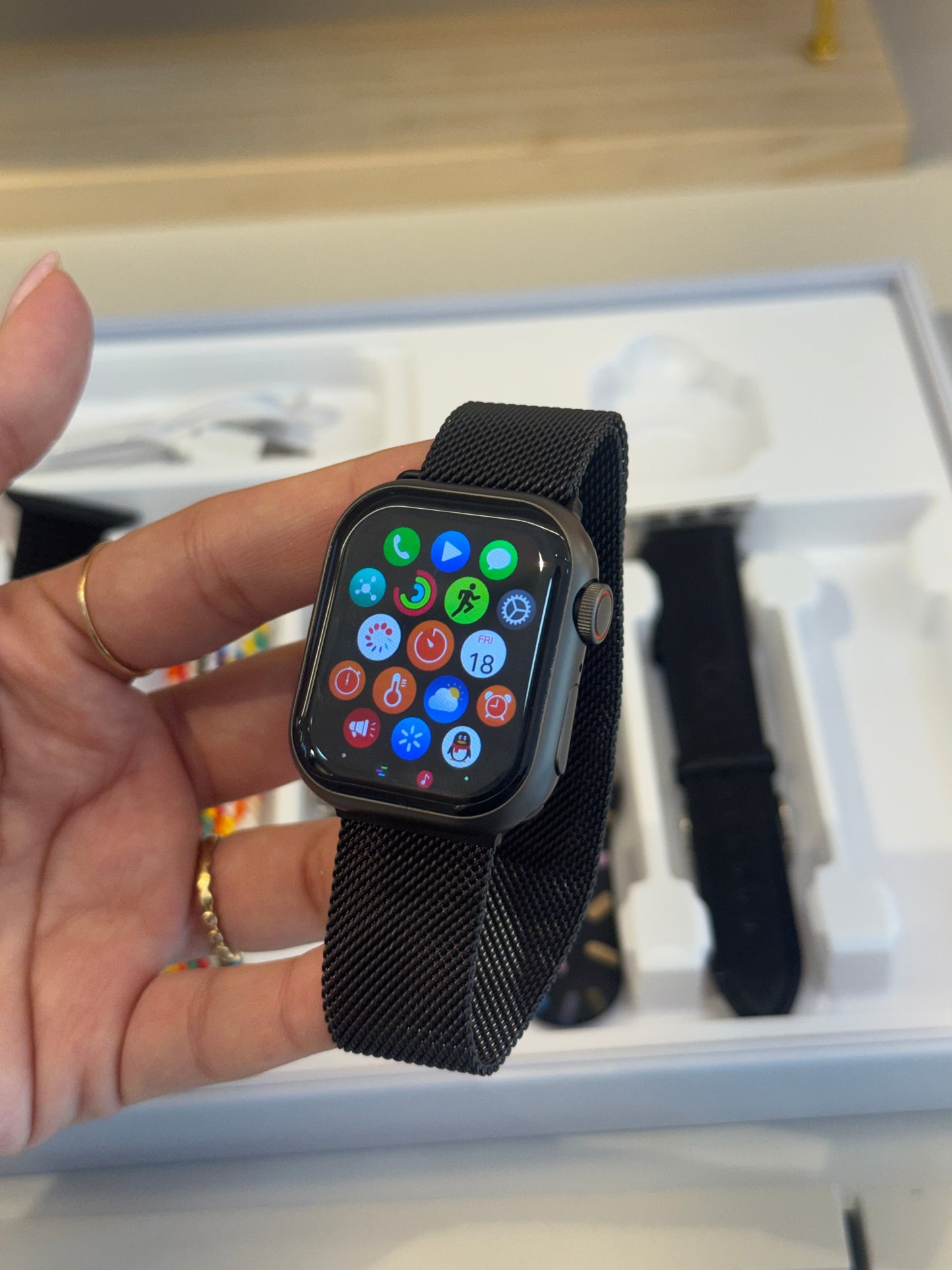 Reloj negro 41Mm multi manillas
