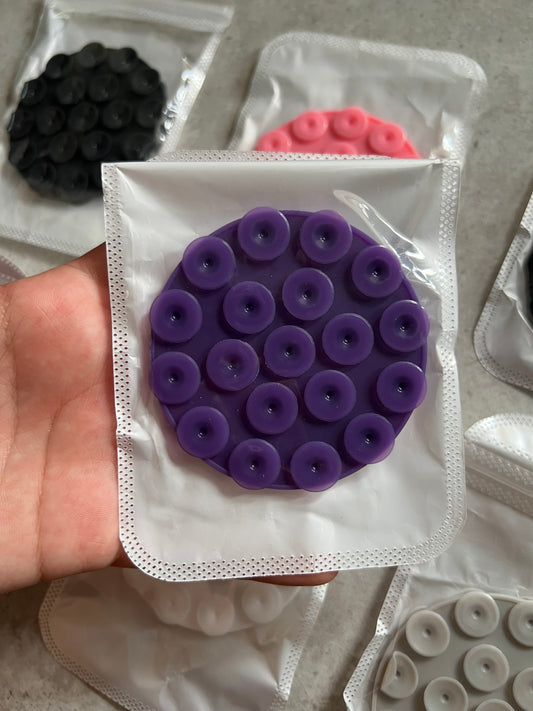 Pegatina redonda morada