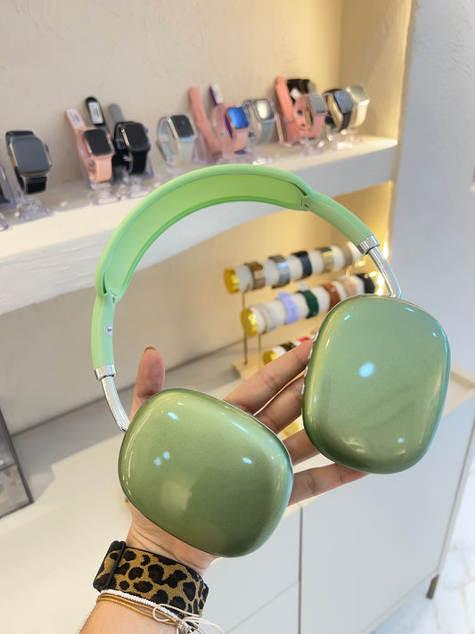 Audífono diadema verde