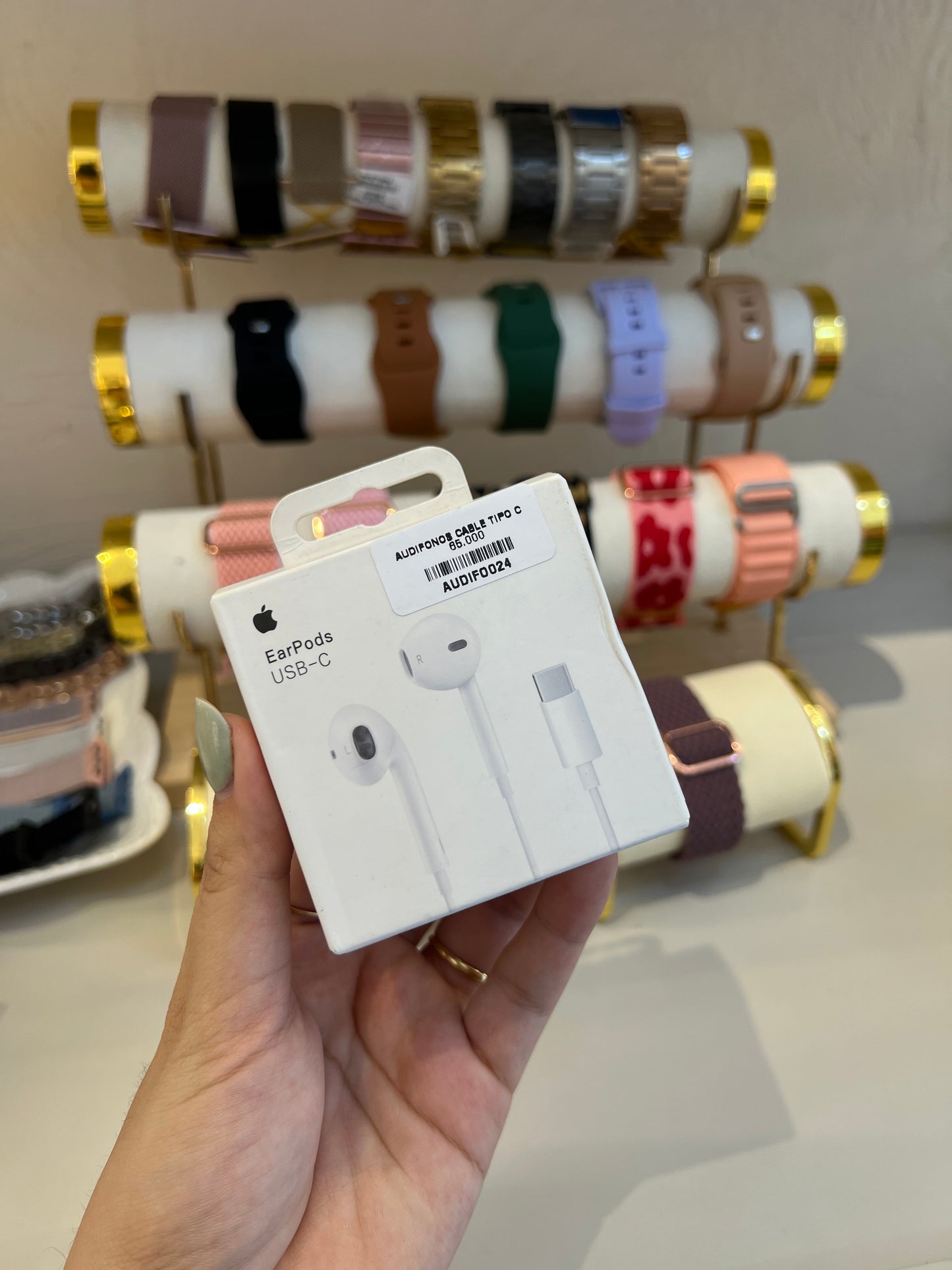 Audífono de cable tipo C