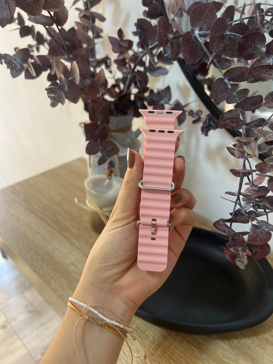 Manilla rizada rosa 42 a 49mm