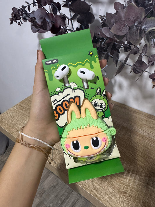 Audífonos labubu verde