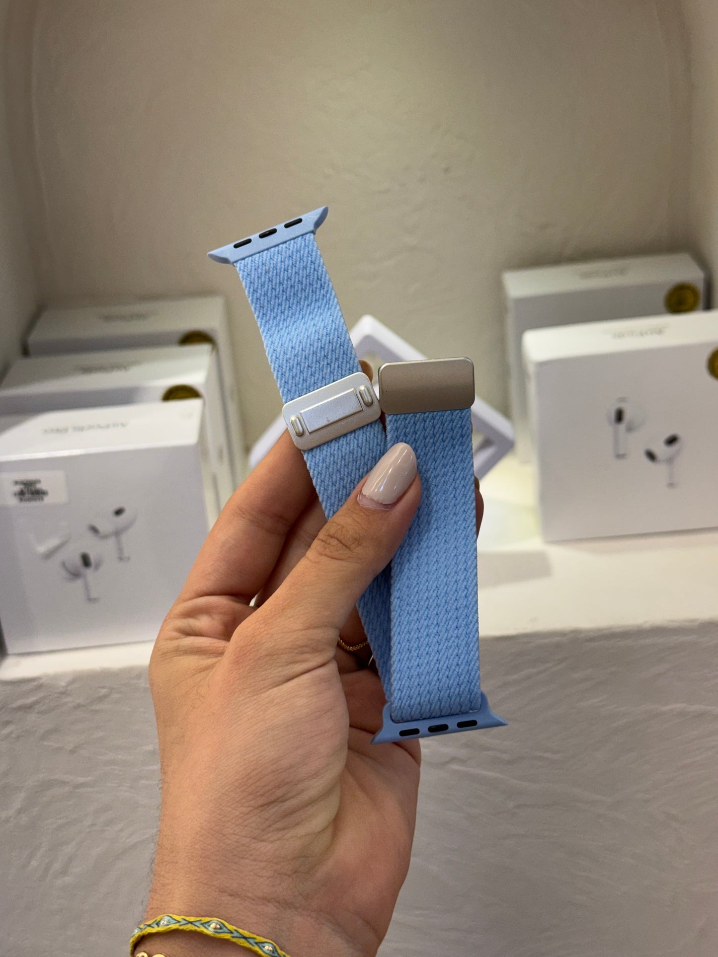 Manilla tipo tejida azul 42/49mm