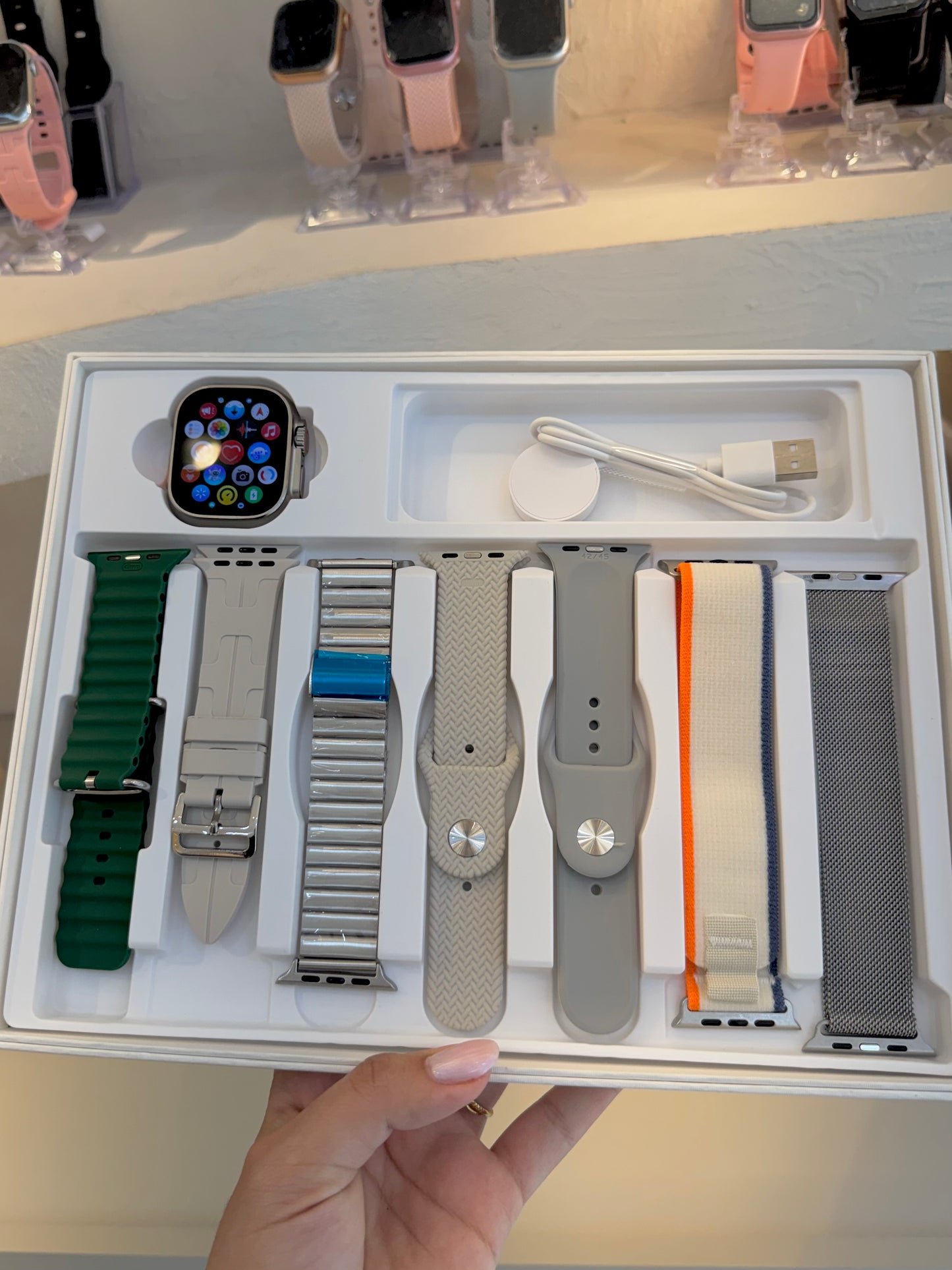 Reloj ultra champaña x7 manillas
