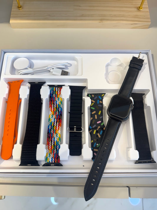 Reloj negro 41Mm multi manillas