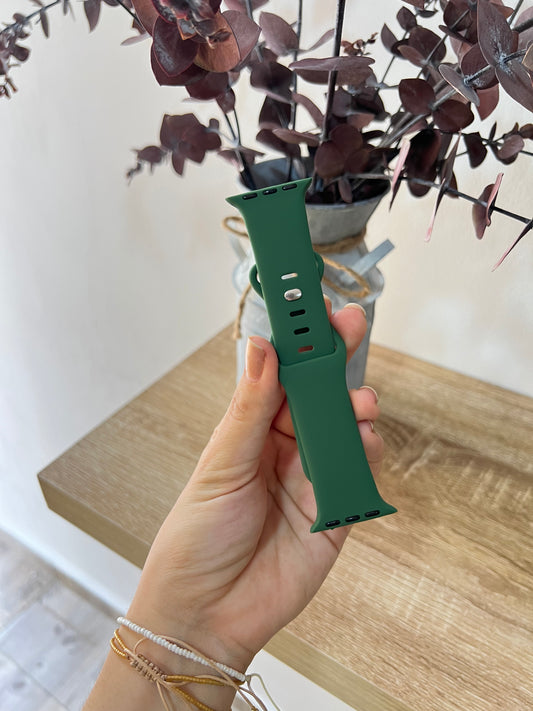 Manilla silicona verde 38 a 41Mm