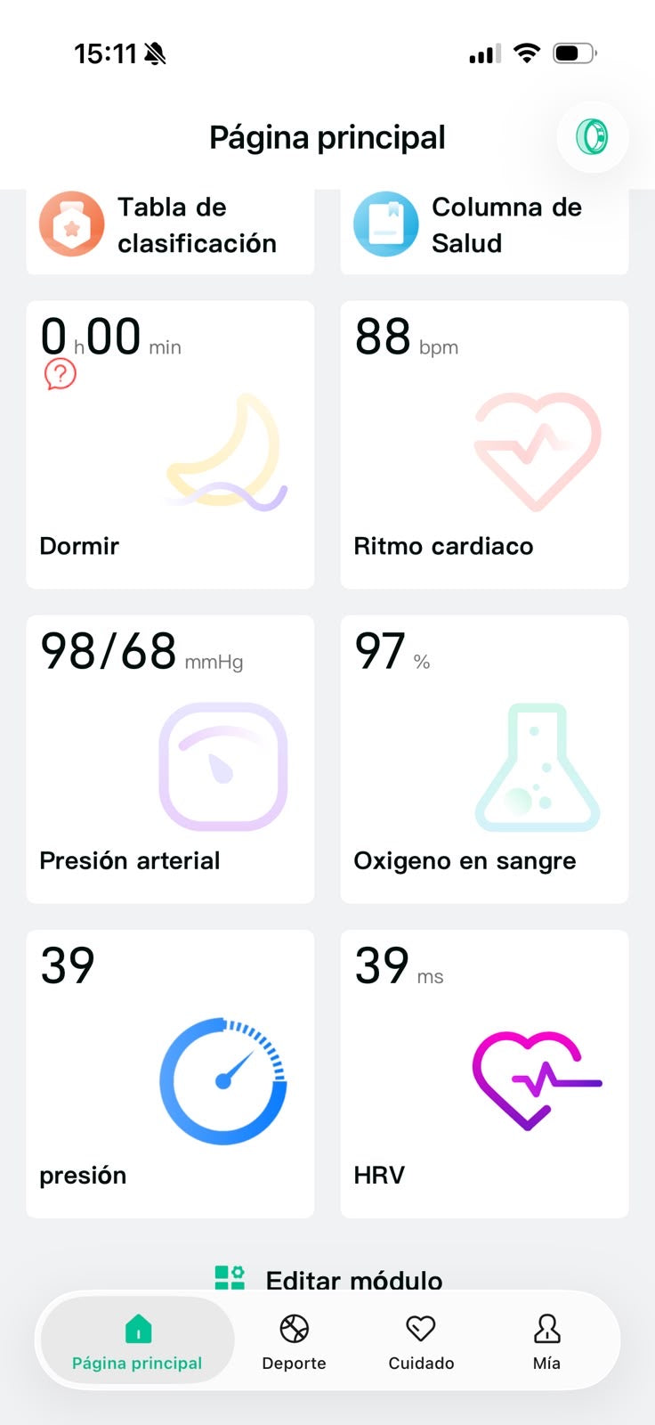 Anillo inteligente (oura ring)