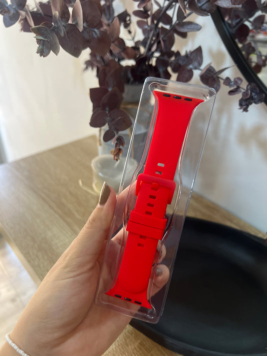 Manilla silicona 42/49mm roja