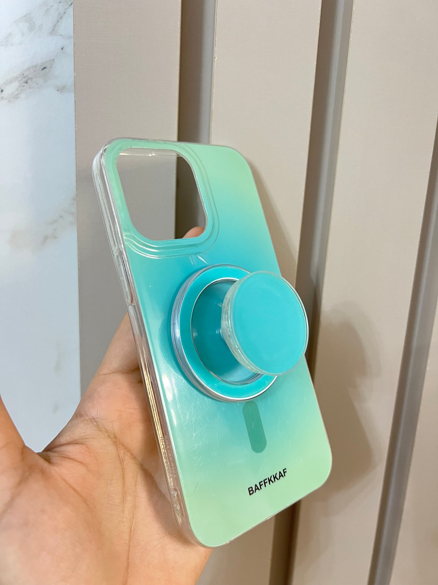 MagSafe con Popsocket azul